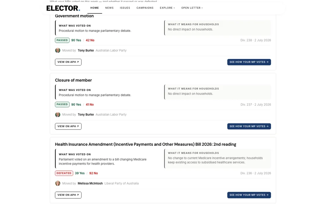 Issue and campaign coverage
