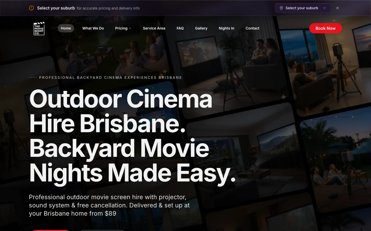 The Movie Night Co homepage