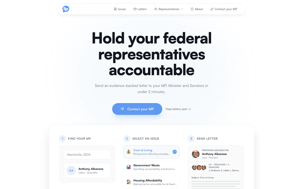OpenLetter homepage